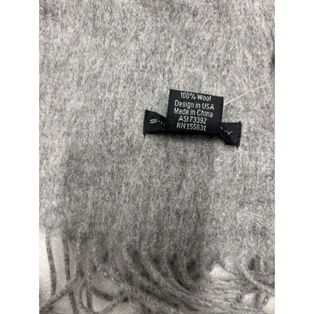 Simplicity Elegant Mercedes- Benz Wool Gray Men's Scarf 66” Long / NWT